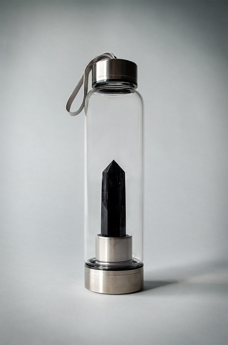 black obsidian water bottle
